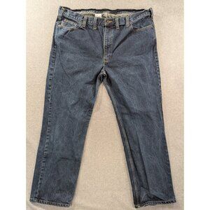Carhartt Jeans Mens Size 44x32 Blue Denim Relaxed Straight 100% Cotton